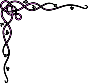 Black & Pink Vine Border clip art - vector clip art online ...