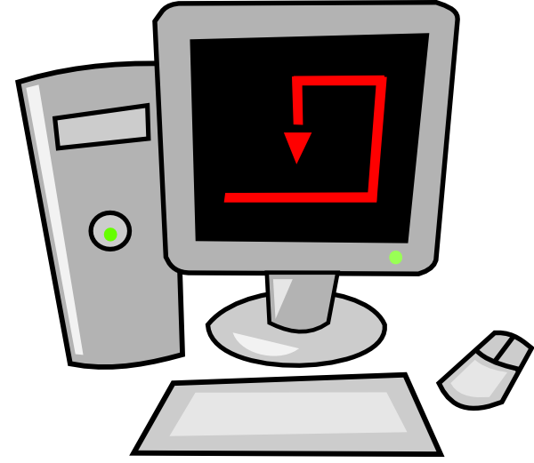 Computer Cartoon Desktop clip art Free Vector