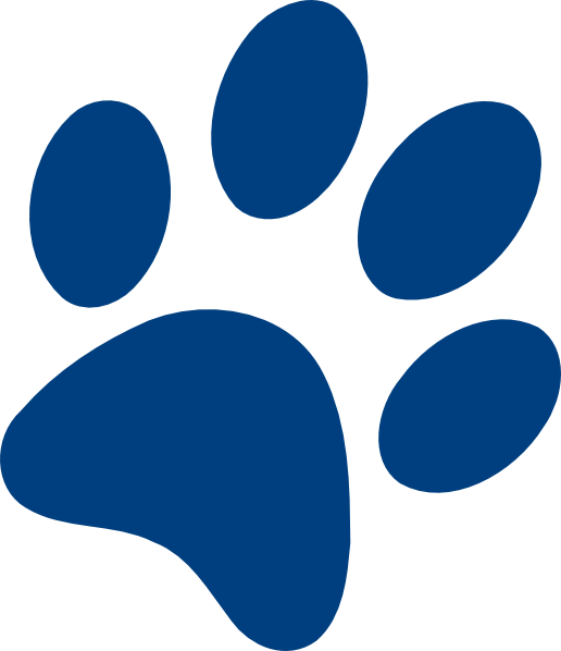 Best Photos of Blue Wildcat Paw Print - Blue Paw Print Logo, Blue ...