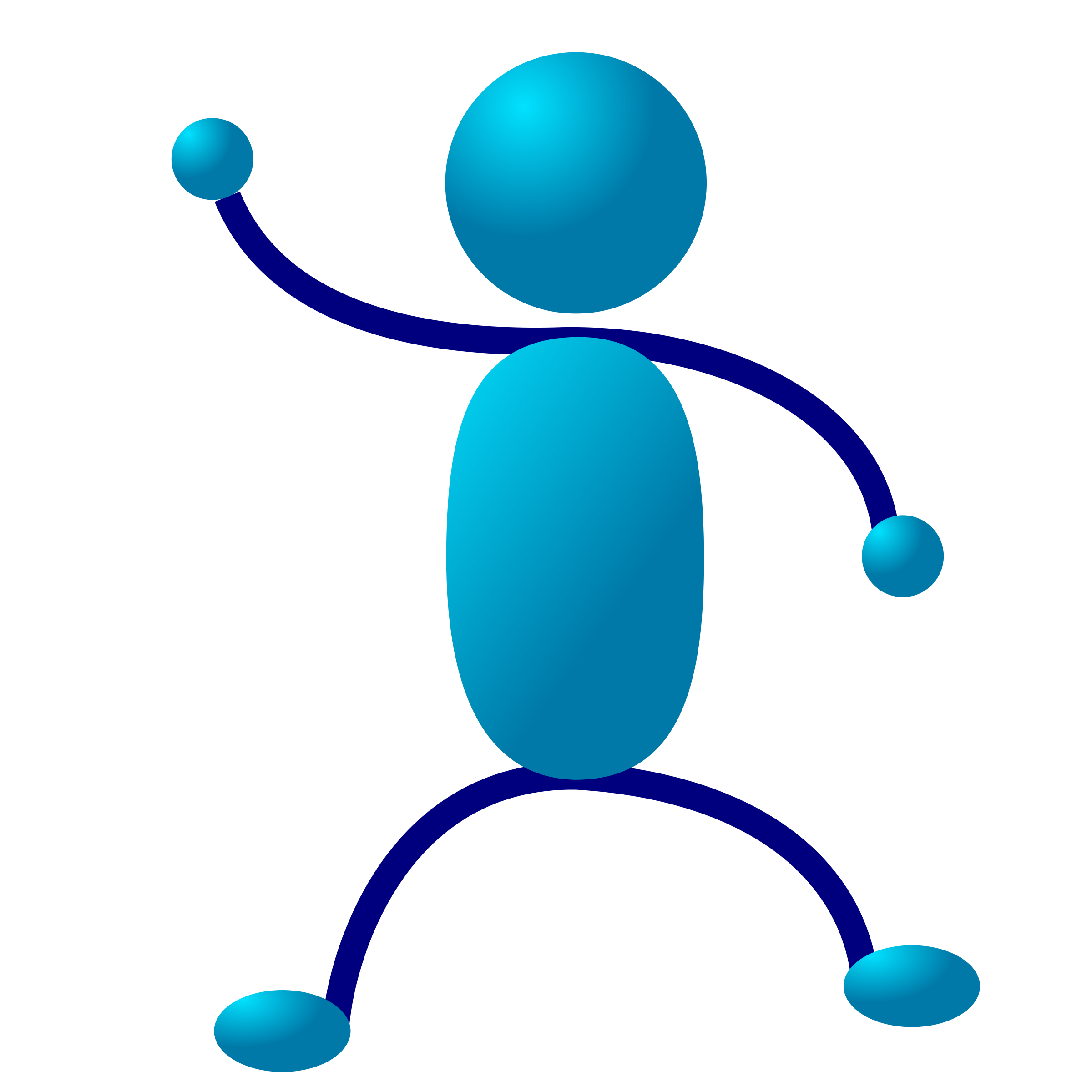 Stick man stand clipart