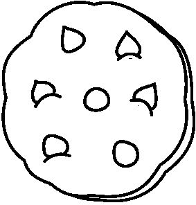 Cookie Black And White Clipart