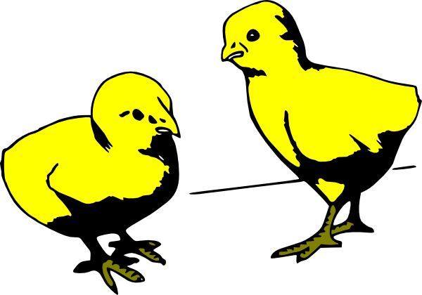 Baby Chicks Colored Clip Art - vector clip art online ...