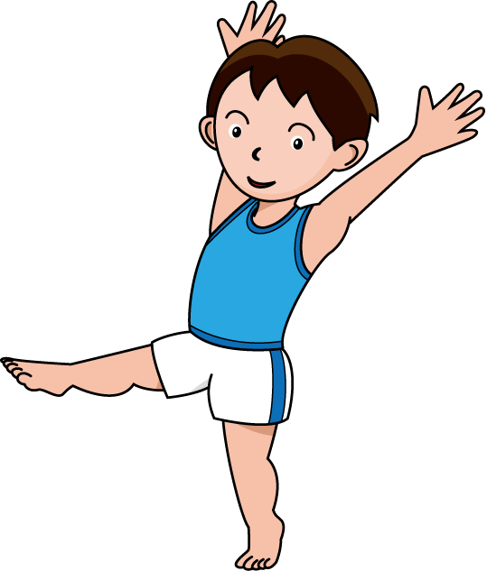 Boys gymnastics clipart animated