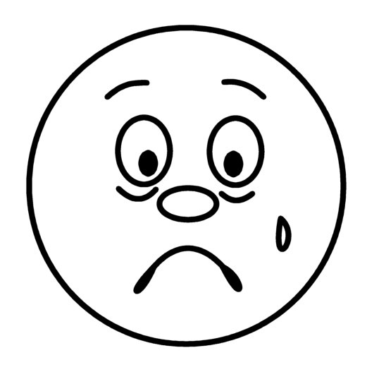Sad face black and white clipart - ClipartFox