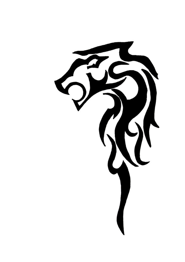 How To Draw A Tribal Lion - ClipArt Best