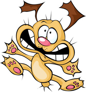 Wacky Crazy Funny Dog Clipart Cartoon