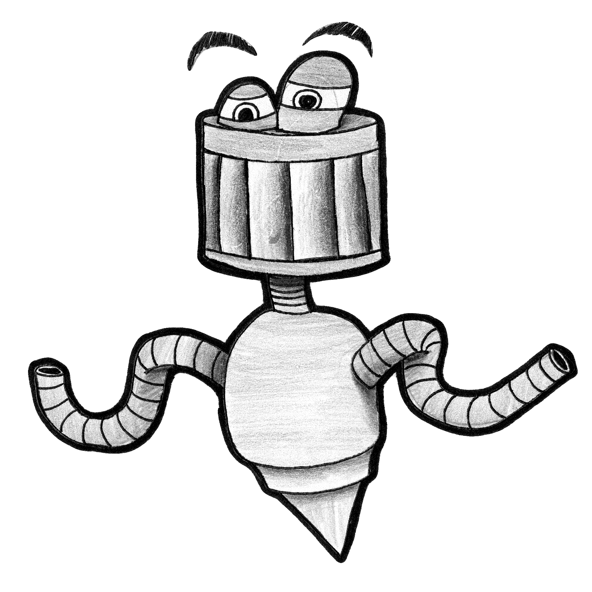 Black And White Robot by kevinKLITZ on DeviantArt