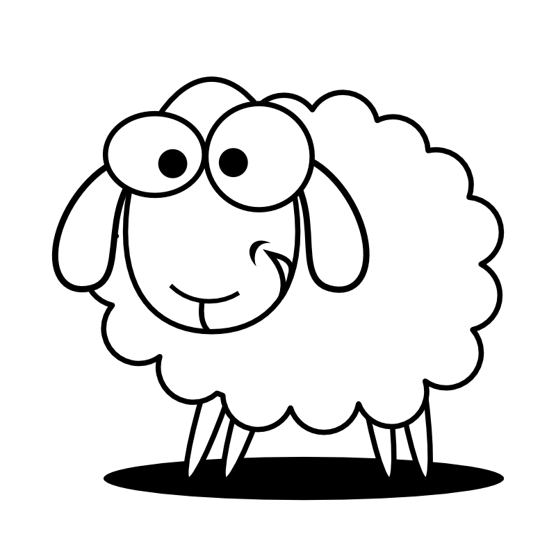 Sheep Clipart Black And White - Free Clipart Images