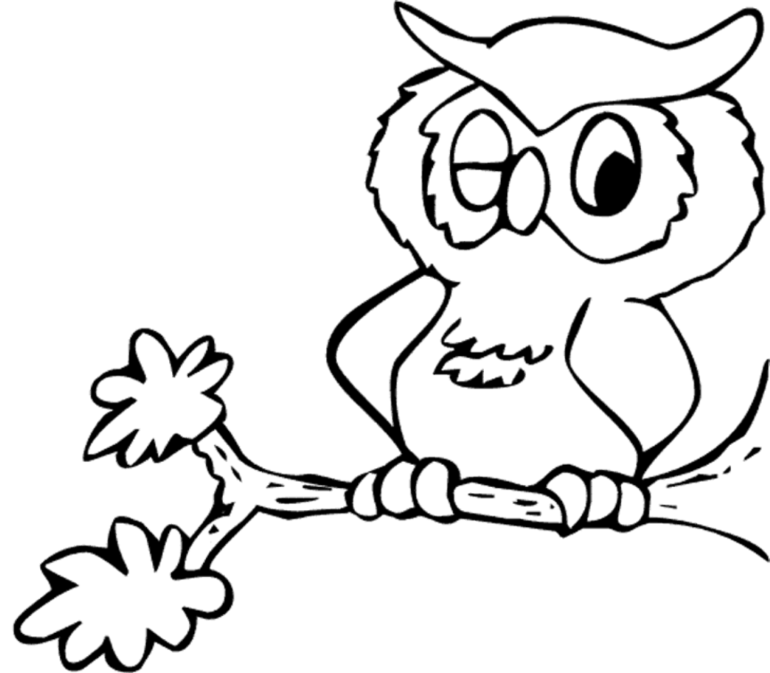 Simple owl clipart black and white