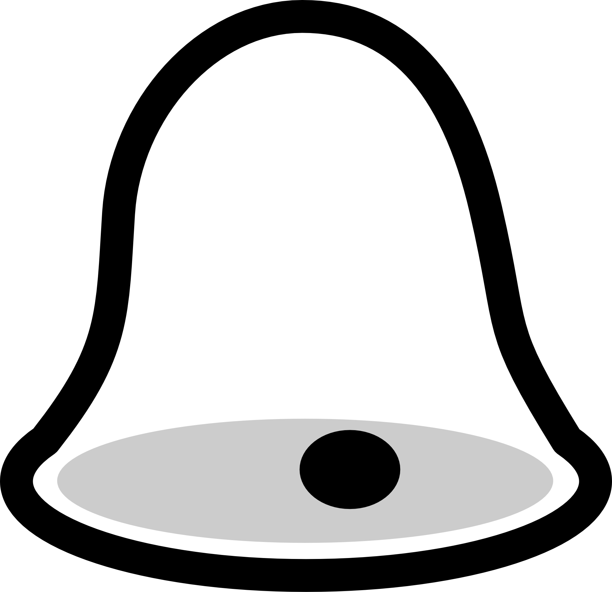 Bell clipart black and white