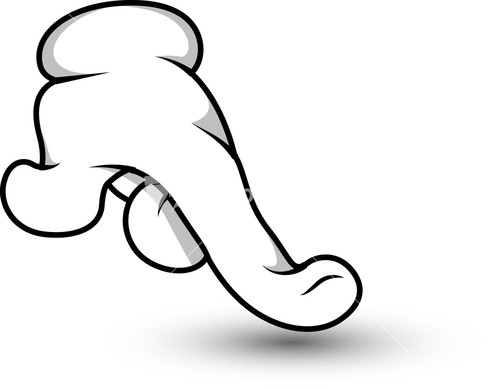 Cartoon Hand - Finger Pointing At - Vector Illustration