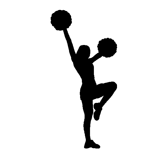 Cheerleader Silhouette Clipart