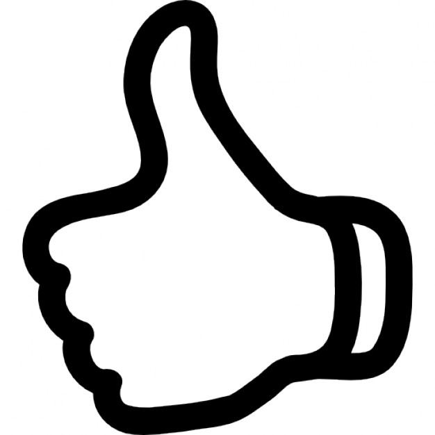 Thumb up outline symbol Icons | Free Download