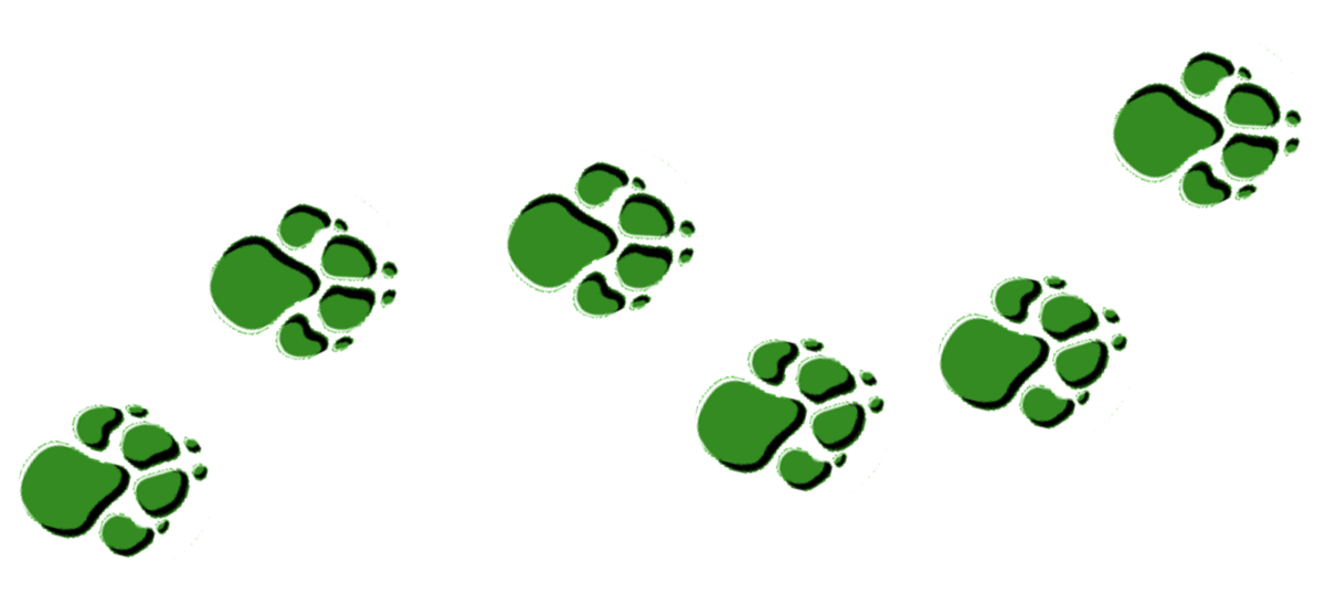 Green tiger paw clipart