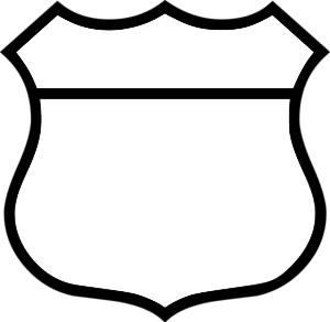 Interstate Sign Black And White Outline - ClipArt Best