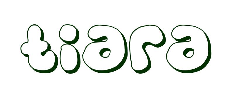Coloring Page First Name Tiara