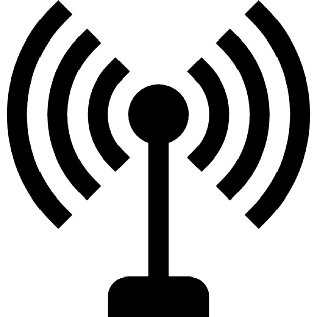 Antenna with signal lines symbol Icons | Free Download