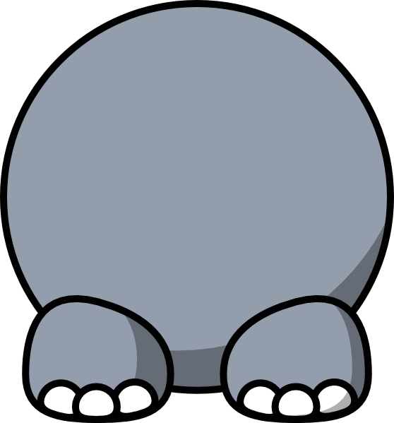 Hippo vector graphics clipart image #37243