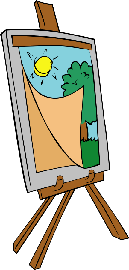 Paint easel clipart