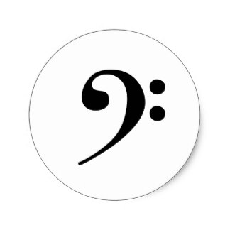 Bass Clef Stickers | Zazzle