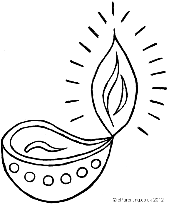 Diwali Colouring Pages For Kids
