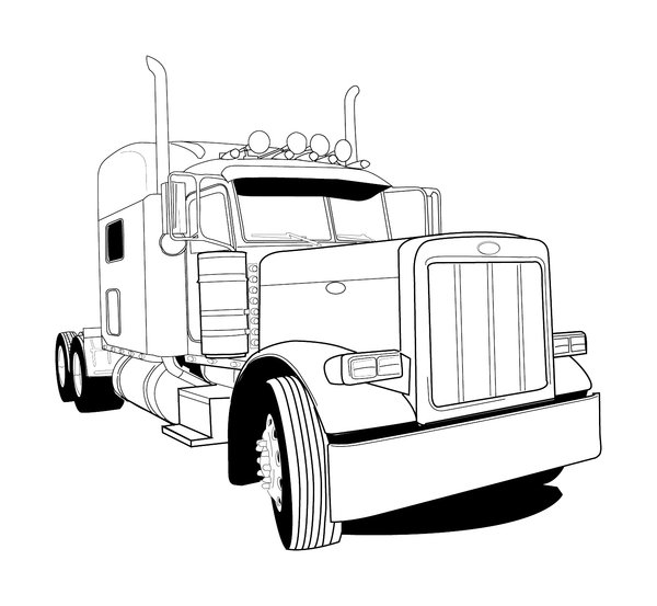 Peterbilt 379 Truck Clipart