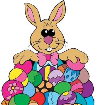 Free Easter Bunny and Eggs Clipart, 1 page of free to use images