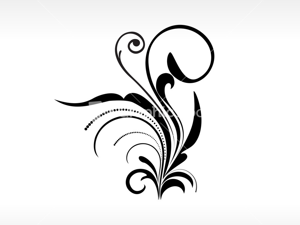 Black Filigree Pattern With Background