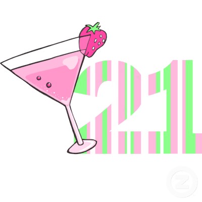 Girl 21st birthday clipart