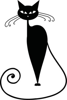 Cat outline, Design and Black cats