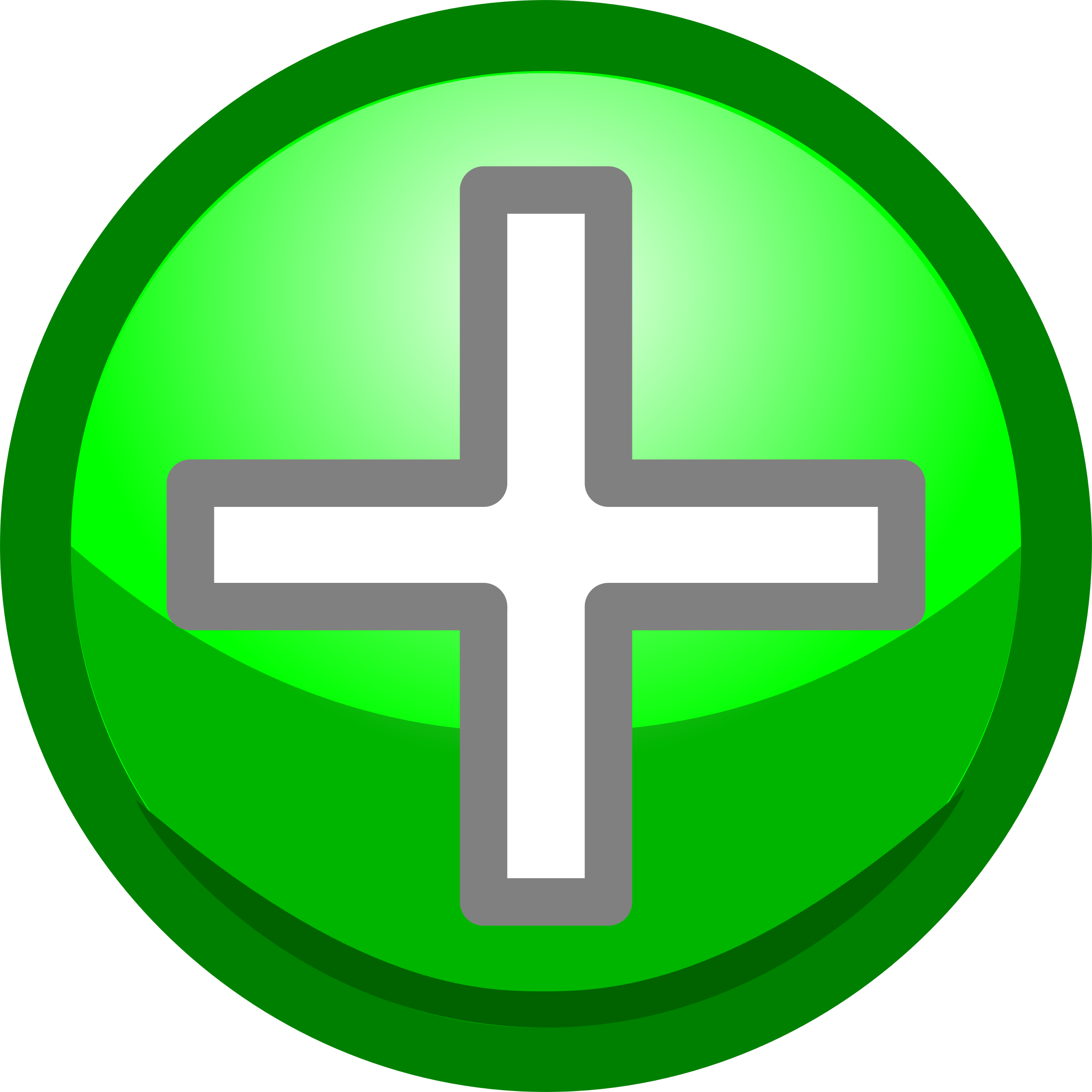 Clipart - Green plus