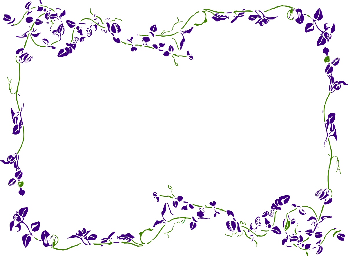 Purple Rose Border Clipart