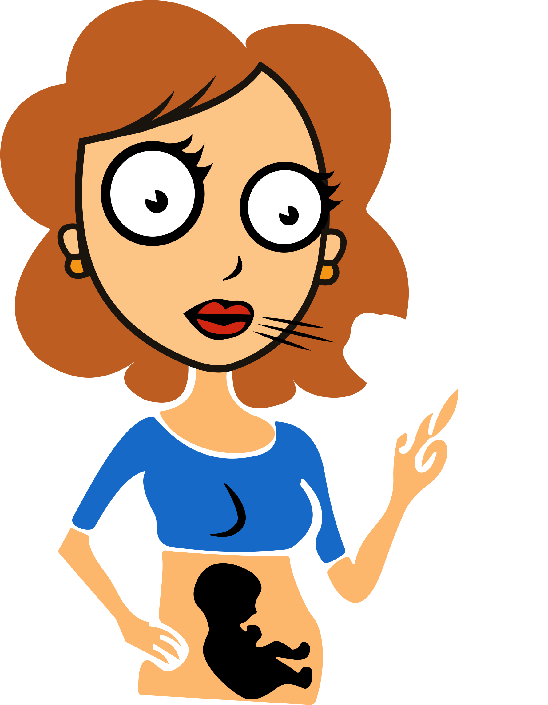 Pregnant woman transparent cartoon clipart