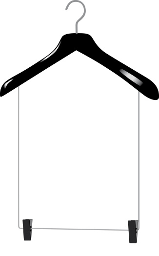 Drawing Of The Clothes On Hanger Clip Art, Vector Images ...