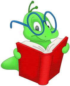 Cute bookworm clipart