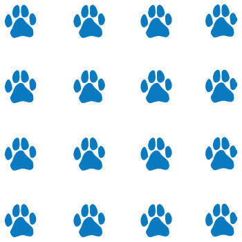 Blue Paw Print Temporary Tattoo
