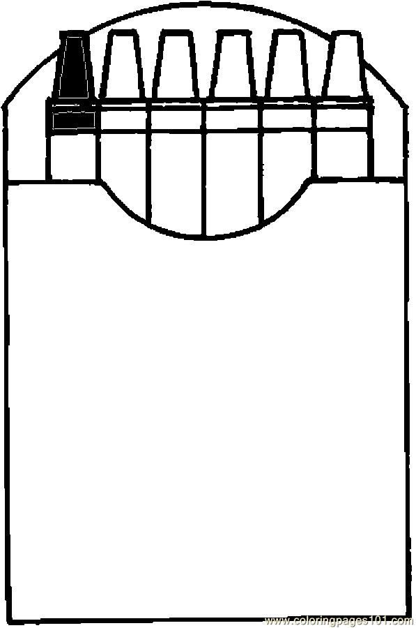 Easy to Color Crayon Coloring Sheet - Free Coloring Sheets