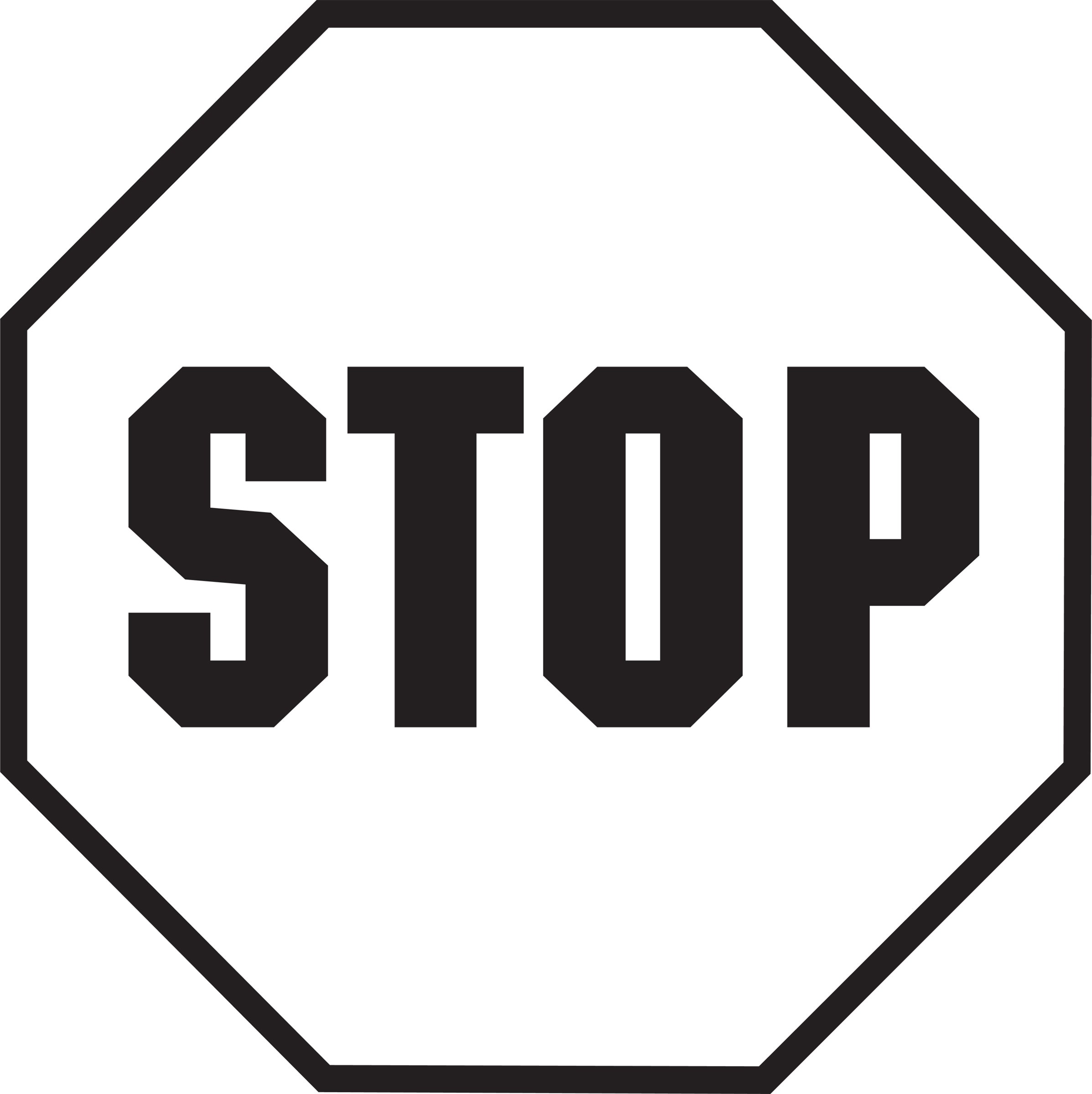 Clipart images of a stop sign