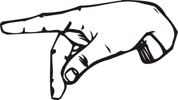 Sign Language P clip art Free Vector