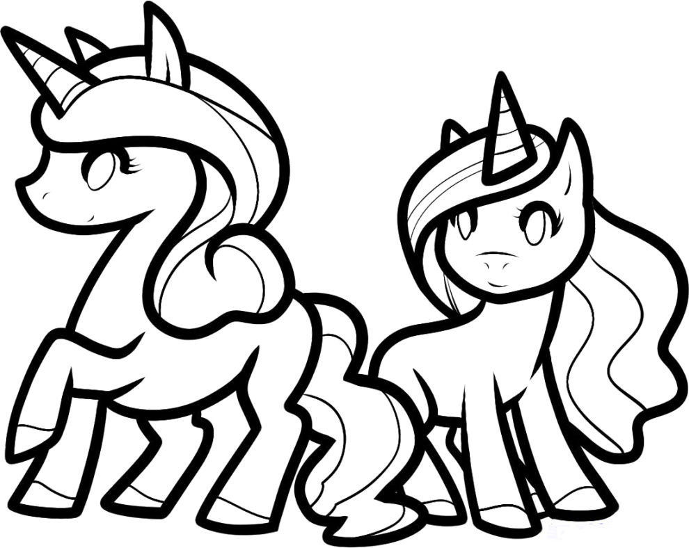 Cute Unicorn Coloring Pages Â» Coloring Pages Kids