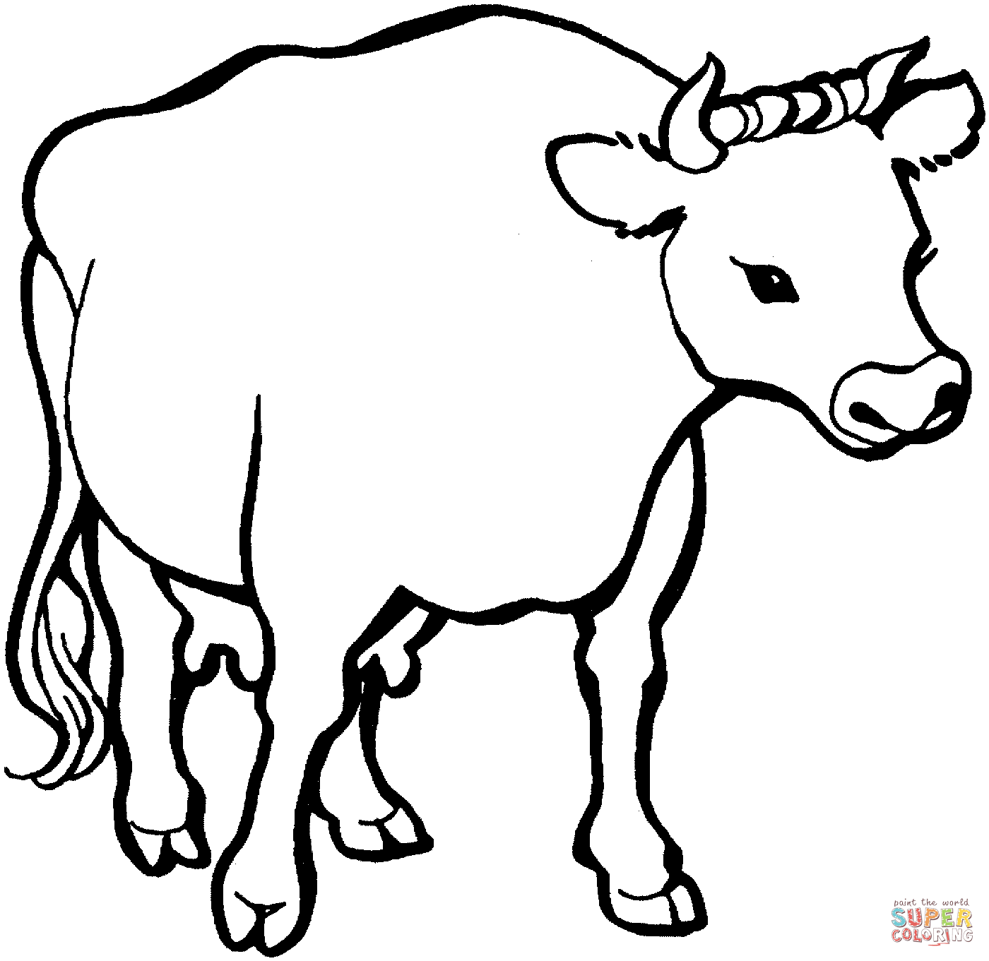 Cow 1 coloring page | Free Printable Coloring Pages
