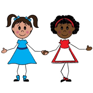 Two girls clip art