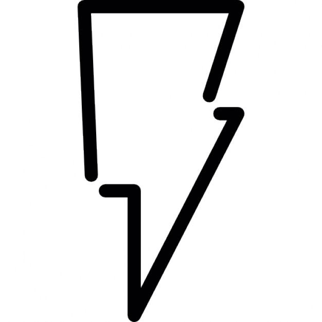 Thunder bolt outline Icons | Free Download