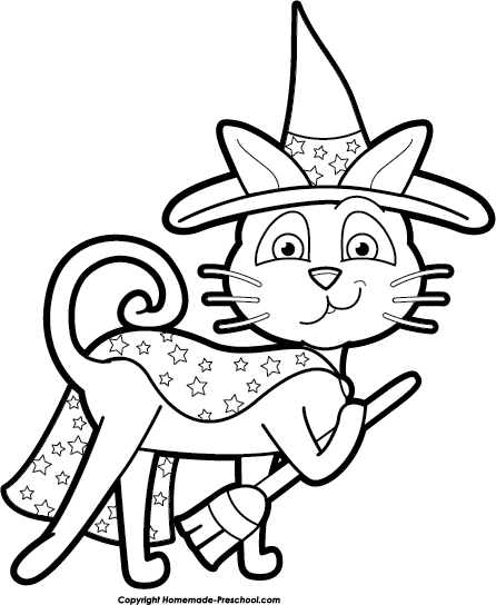 Black And White Halloween Free Clipart