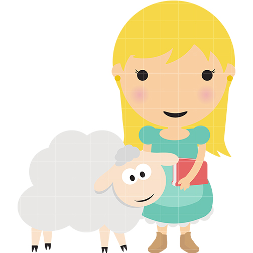 Mary Little Lamb Clipart