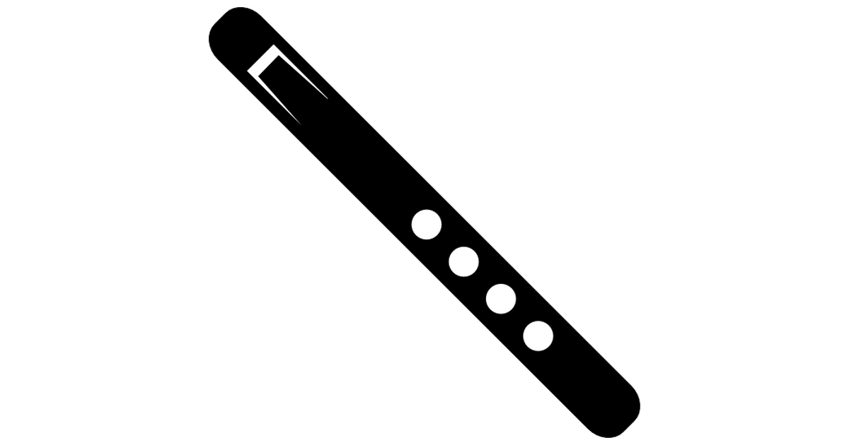 Flute silhouette - Free music icons