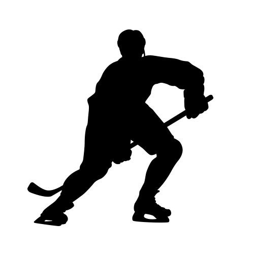 HOCKEY RINK WALL SILHOUETTES Giant Hockey Player Silhouettes...