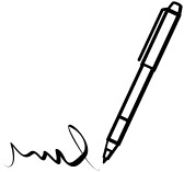 Pen signature clipart