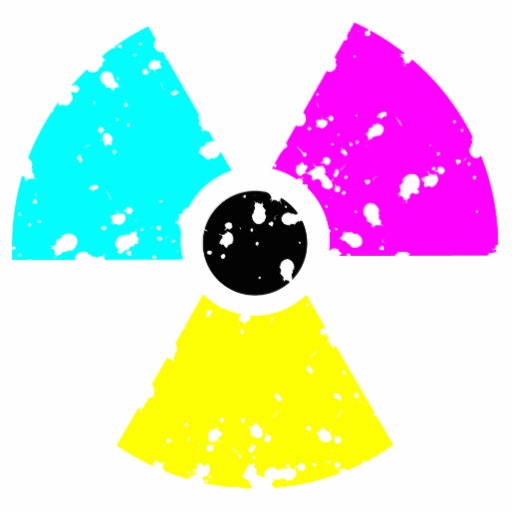 distressed toxic symbol CMYK Acrylic Cut Outs | Zazzle.