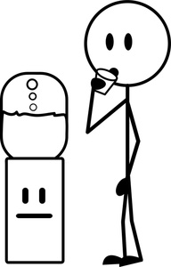 Water Cooler Cartoon Clipart Image - Person Drinking Water from ...